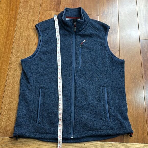Orvis Men's Classic Fleece Full Zip Sweater Vest Navy Blue Size XL - Picture 11 of 11